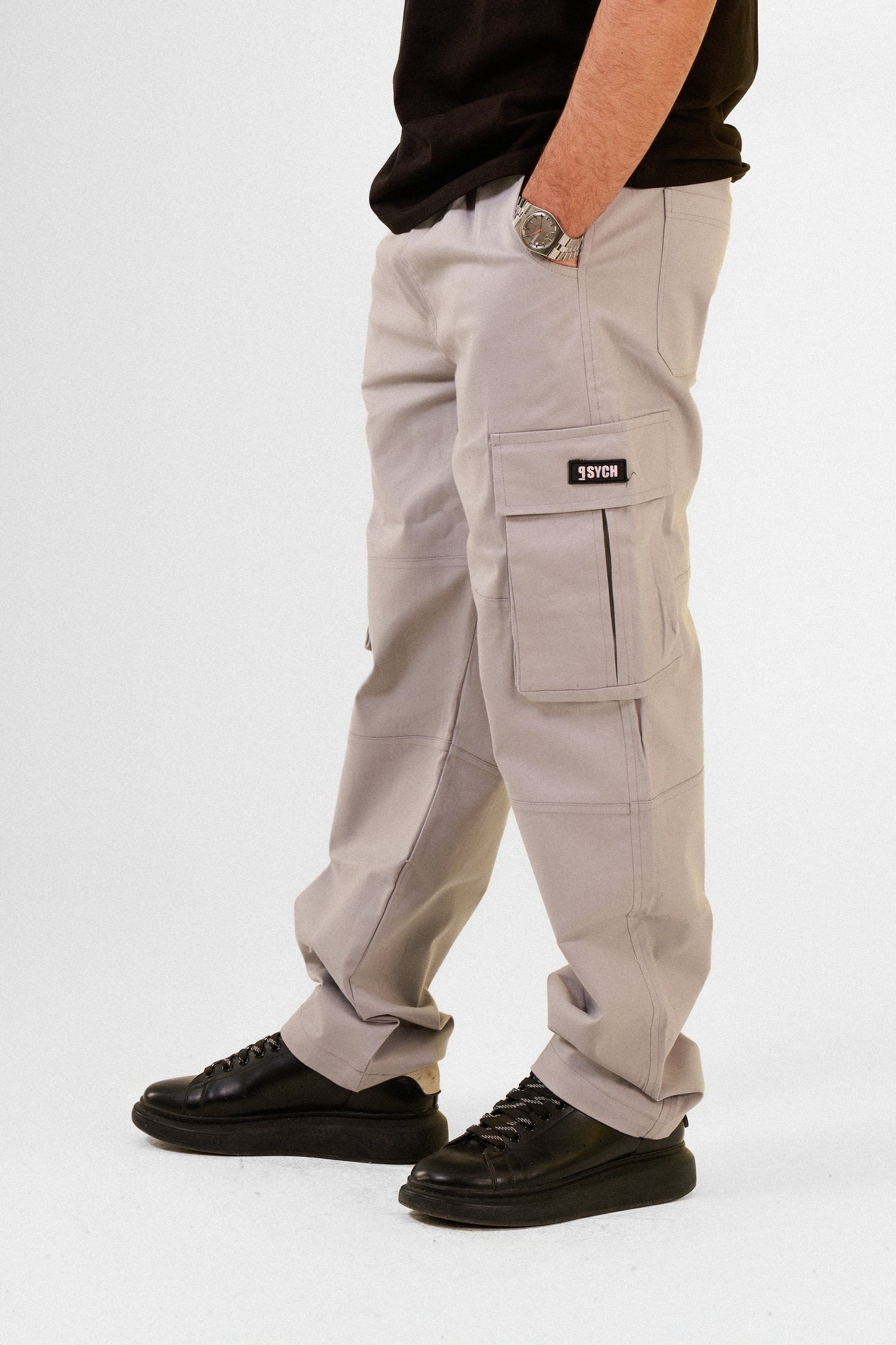Silver Cargo Pants