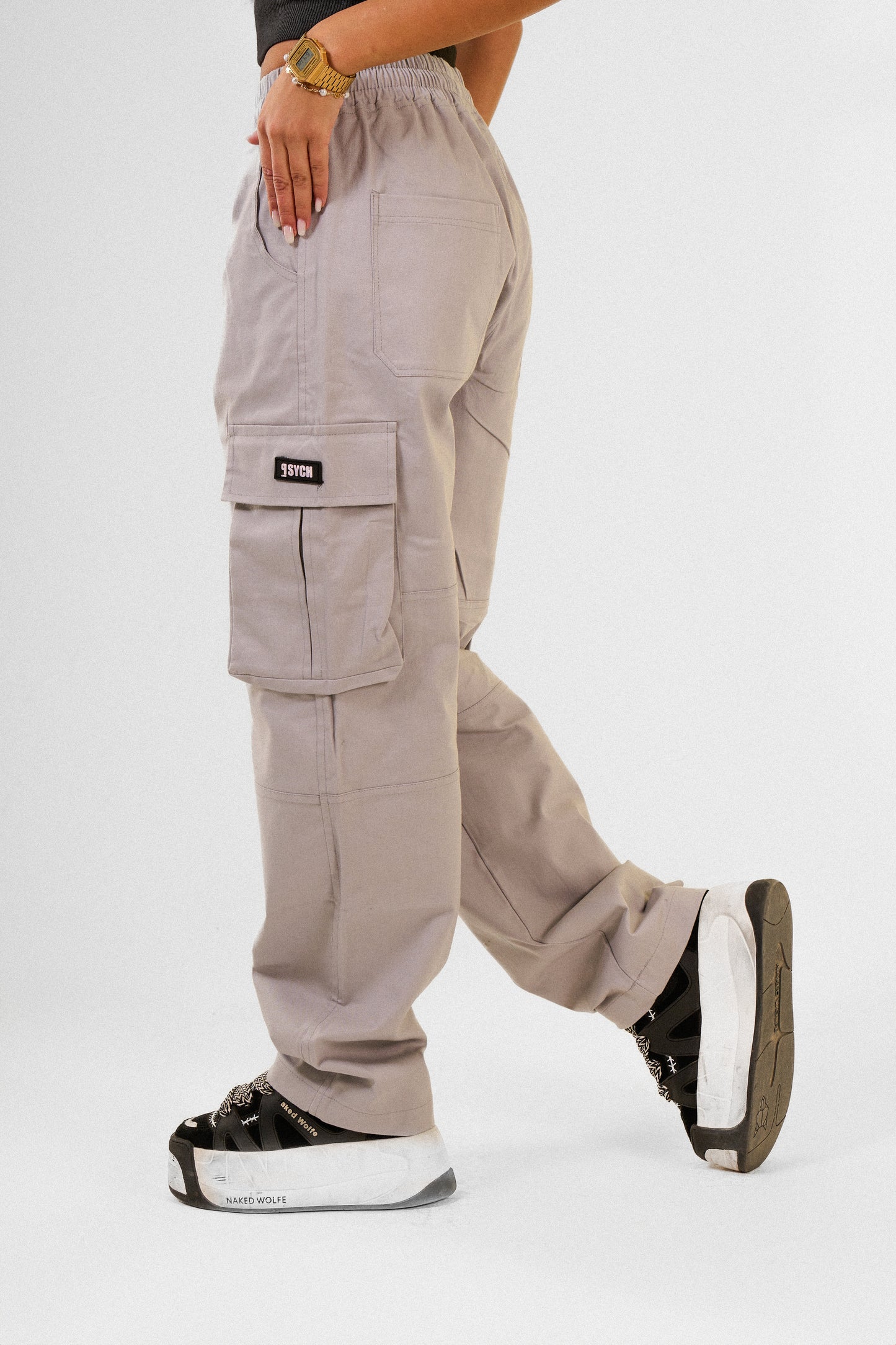 Silver Cargo Pants