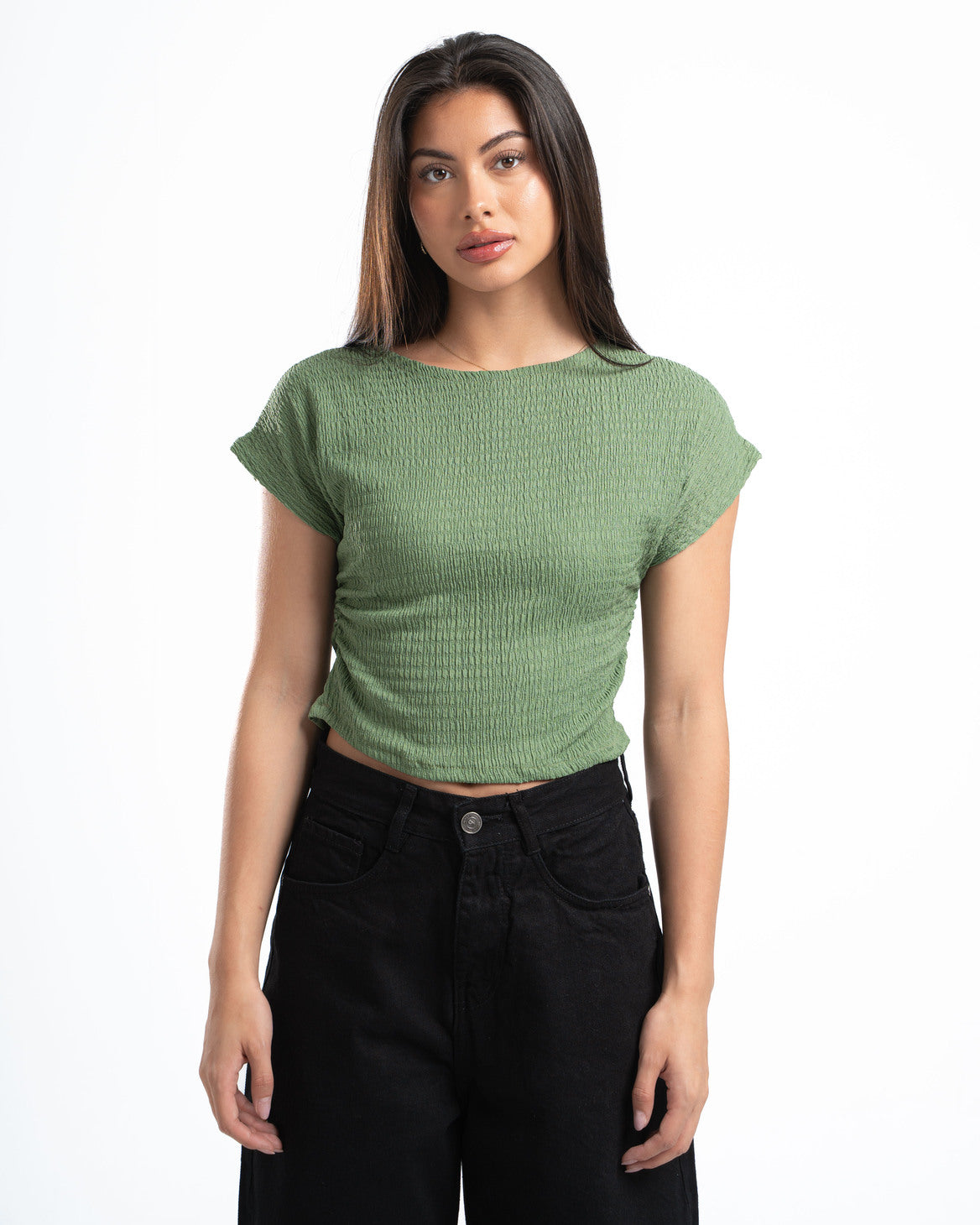 Olive Textured Top