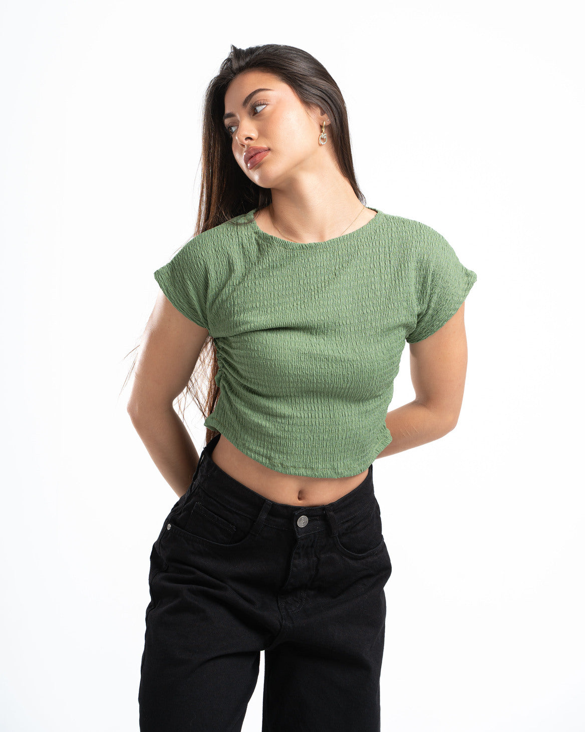 Olive Textured Top