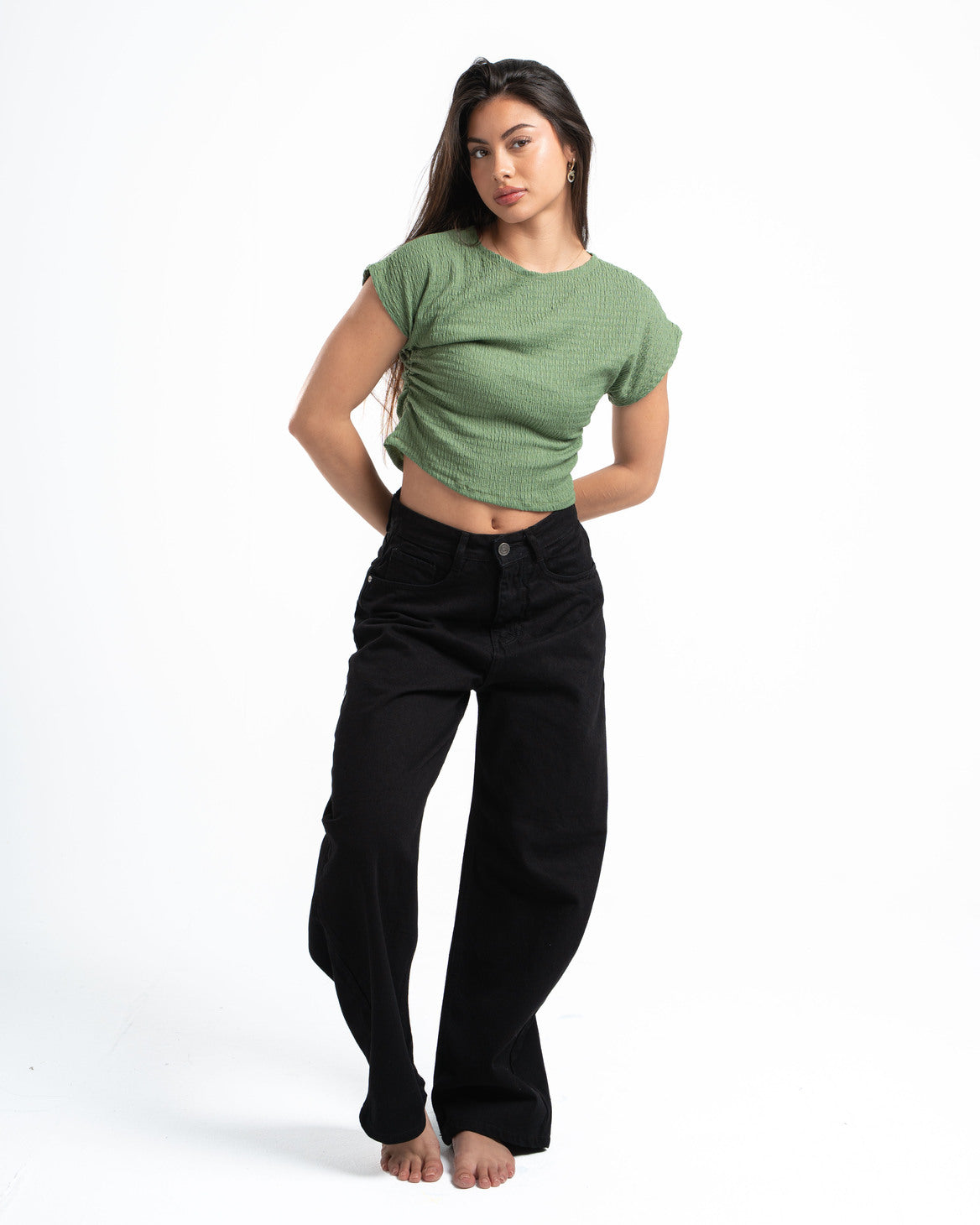 Olive Textured Top