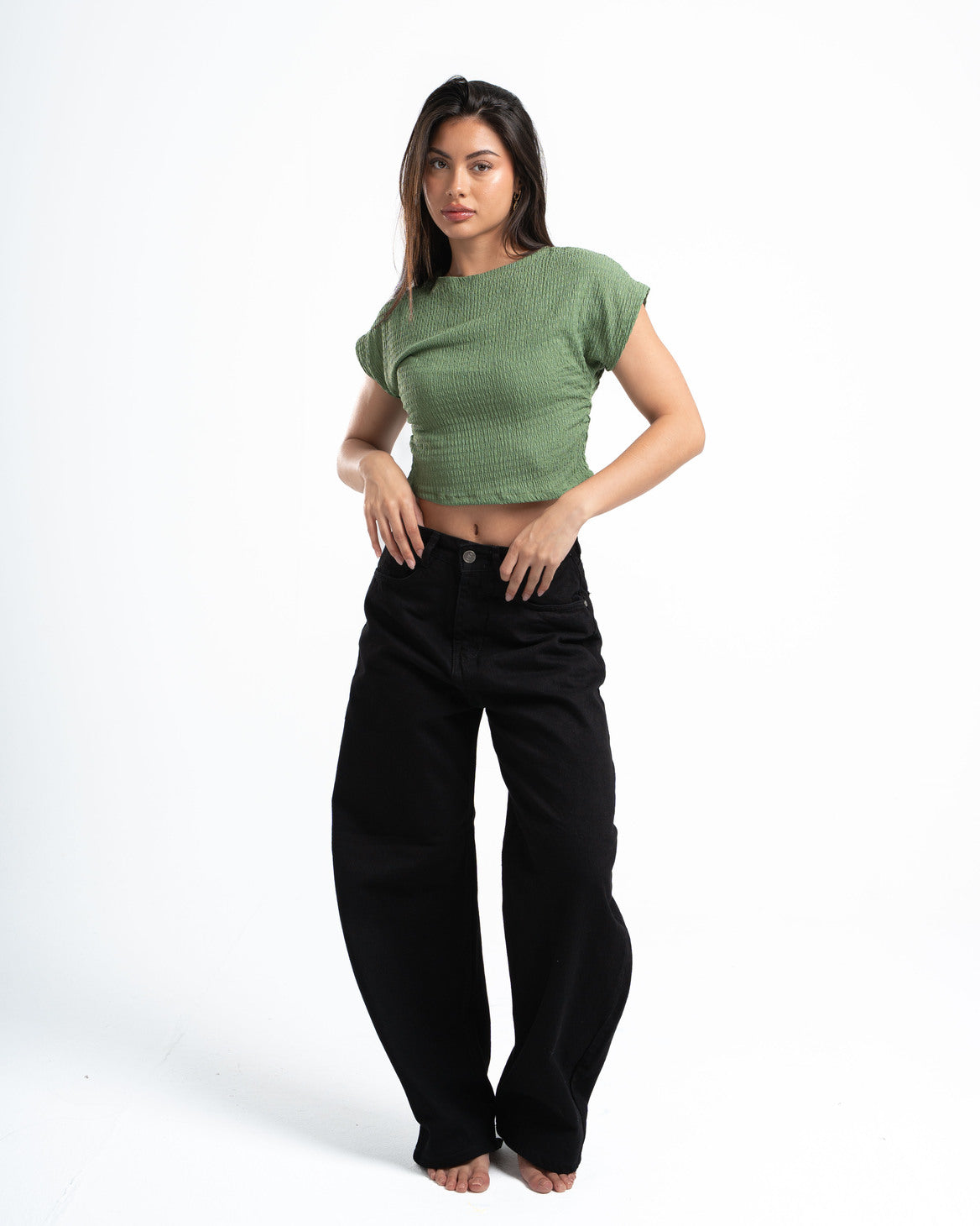 Olive Textured Top
