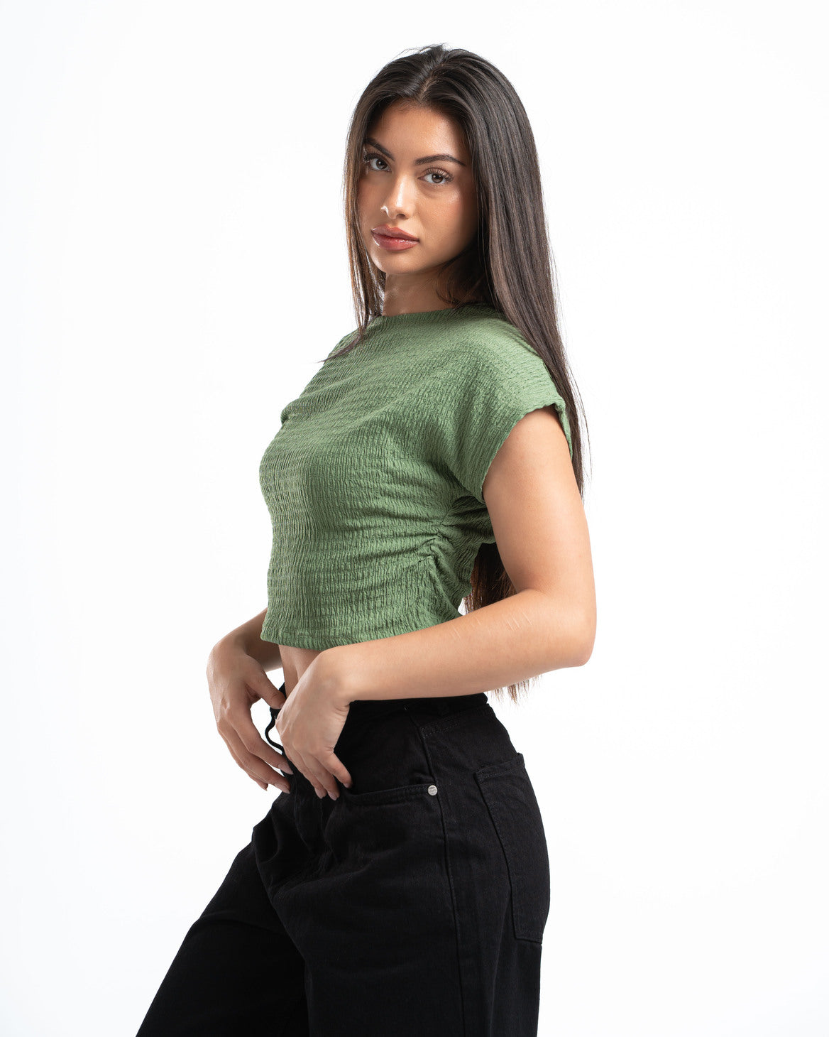 Olive Textured Top
