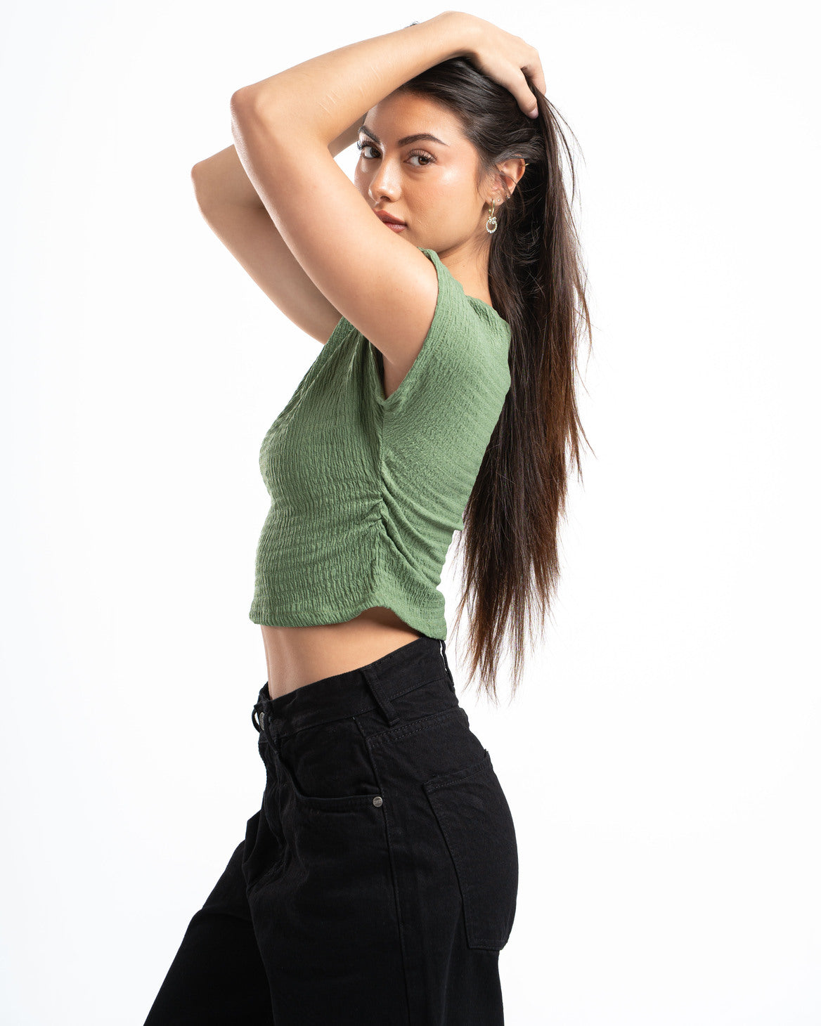 Olive Textured Top