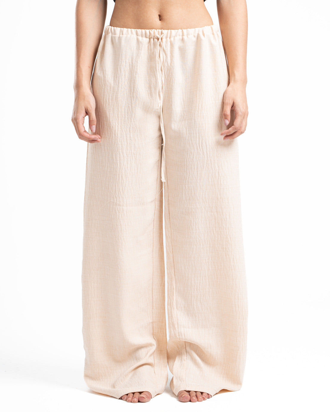 Beige Linen Pants