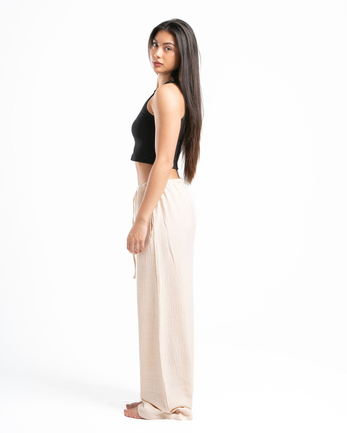 Beige Linen Pants
