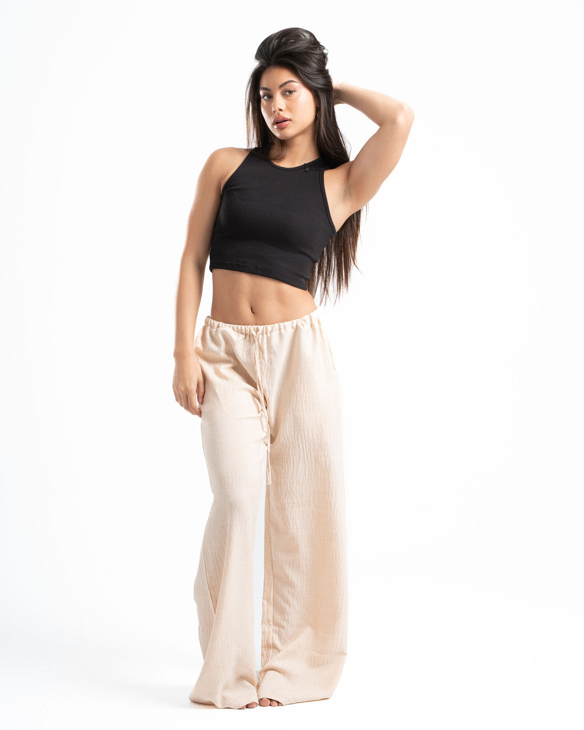 Beige Linen Pants