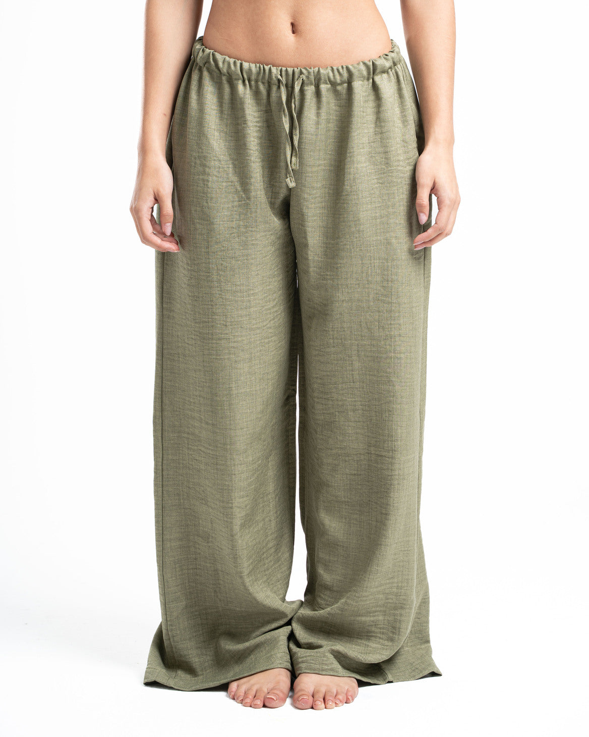 Olive Linen Pants