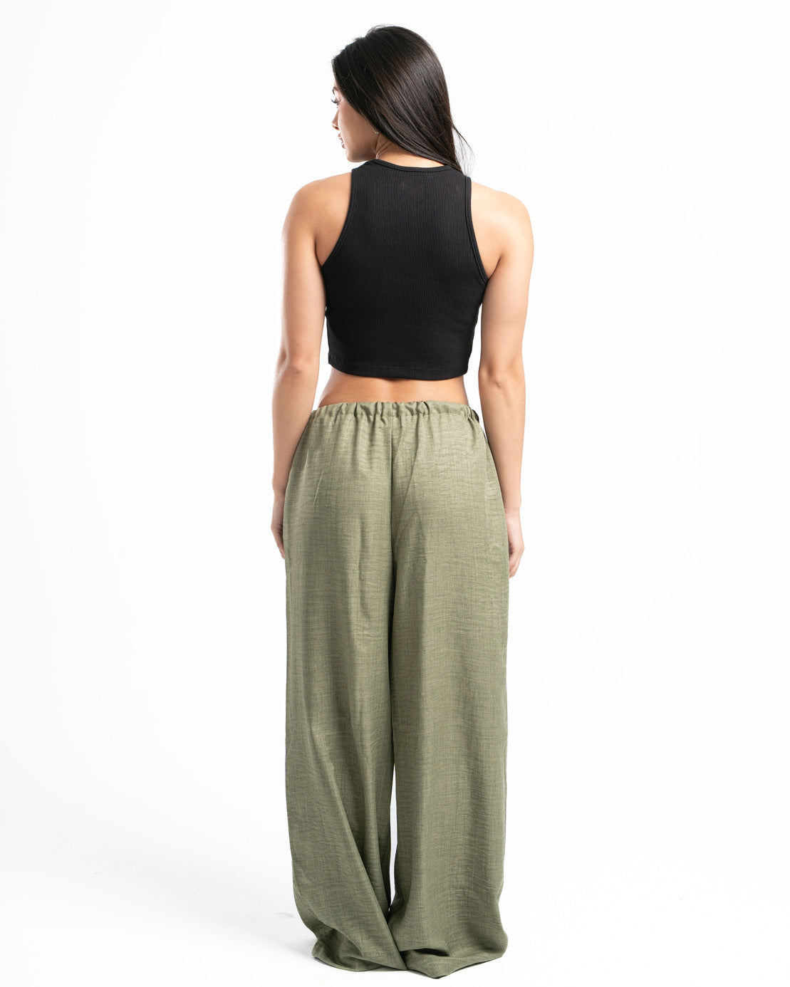 Olive Linen Pants