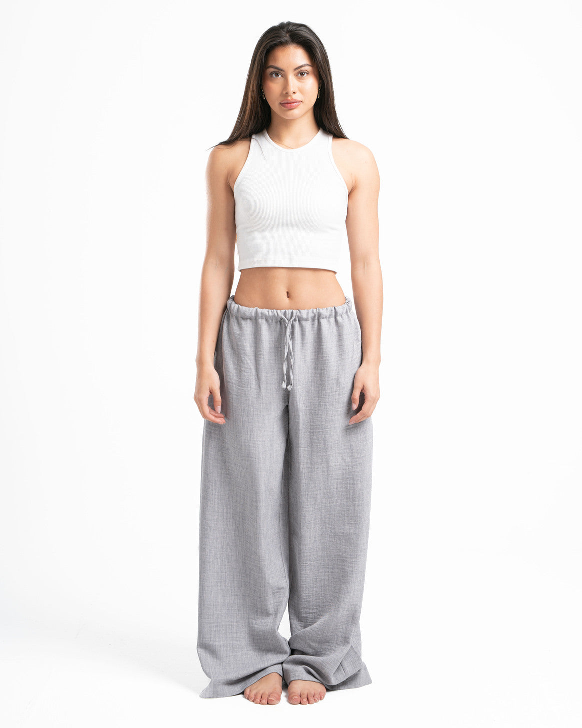 Grey Linen Pants
