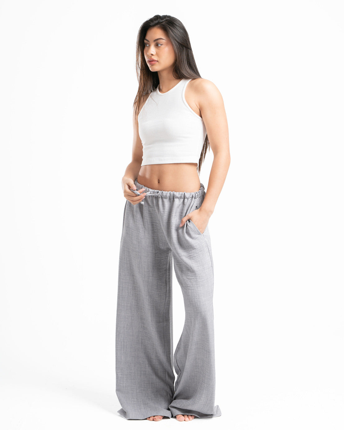 Grey Linen Pants