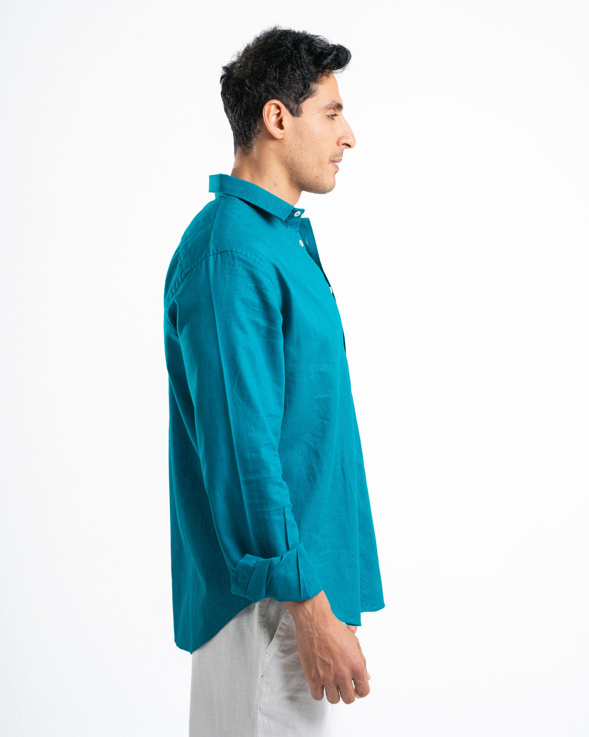 Teal Linen Shirt