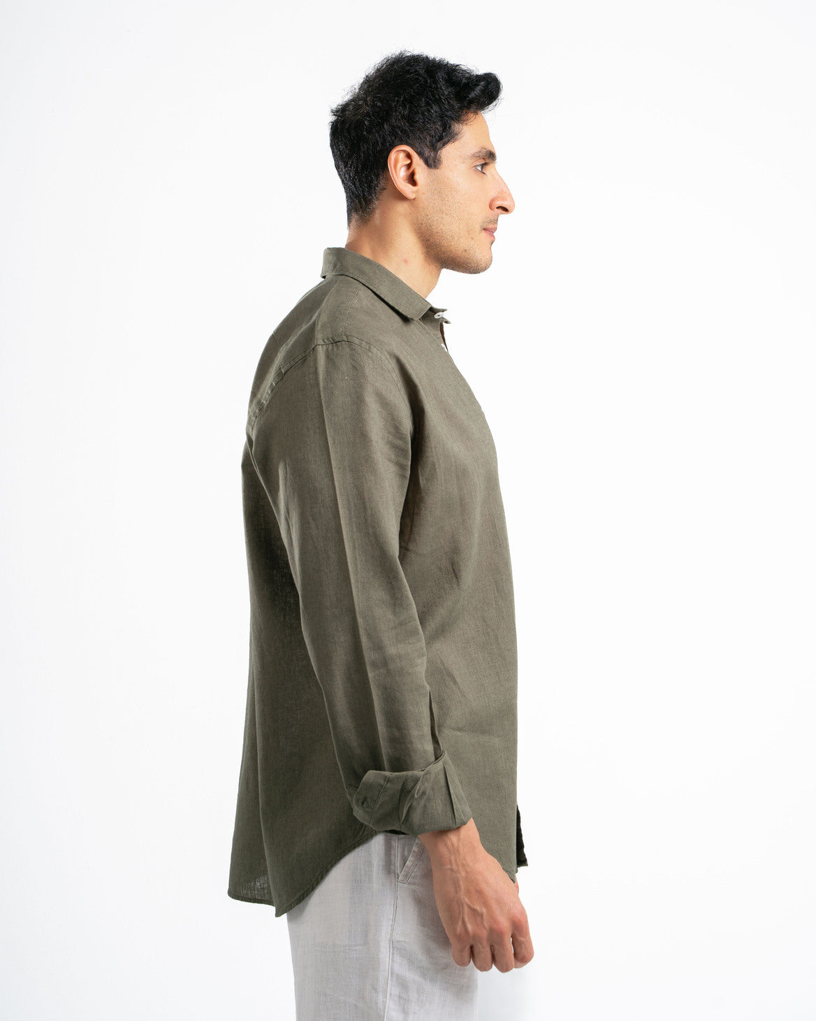 Olive Linen Shirt