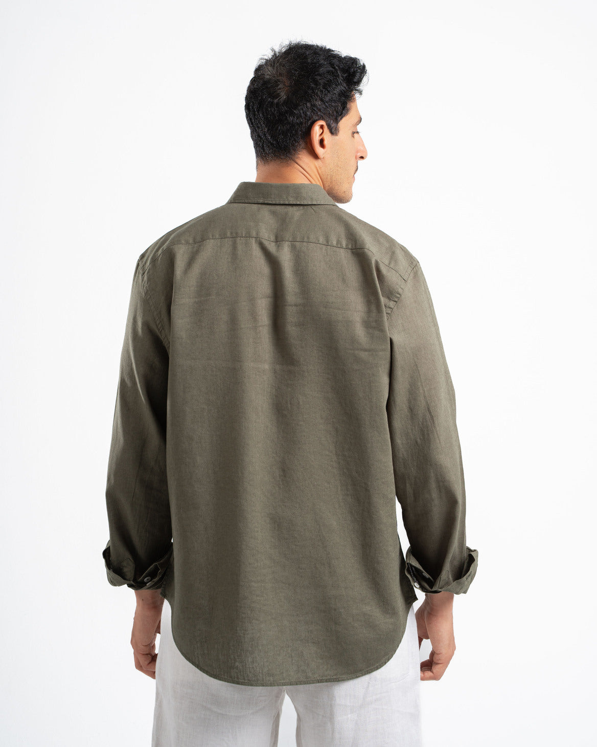 Olive Linen Shirt