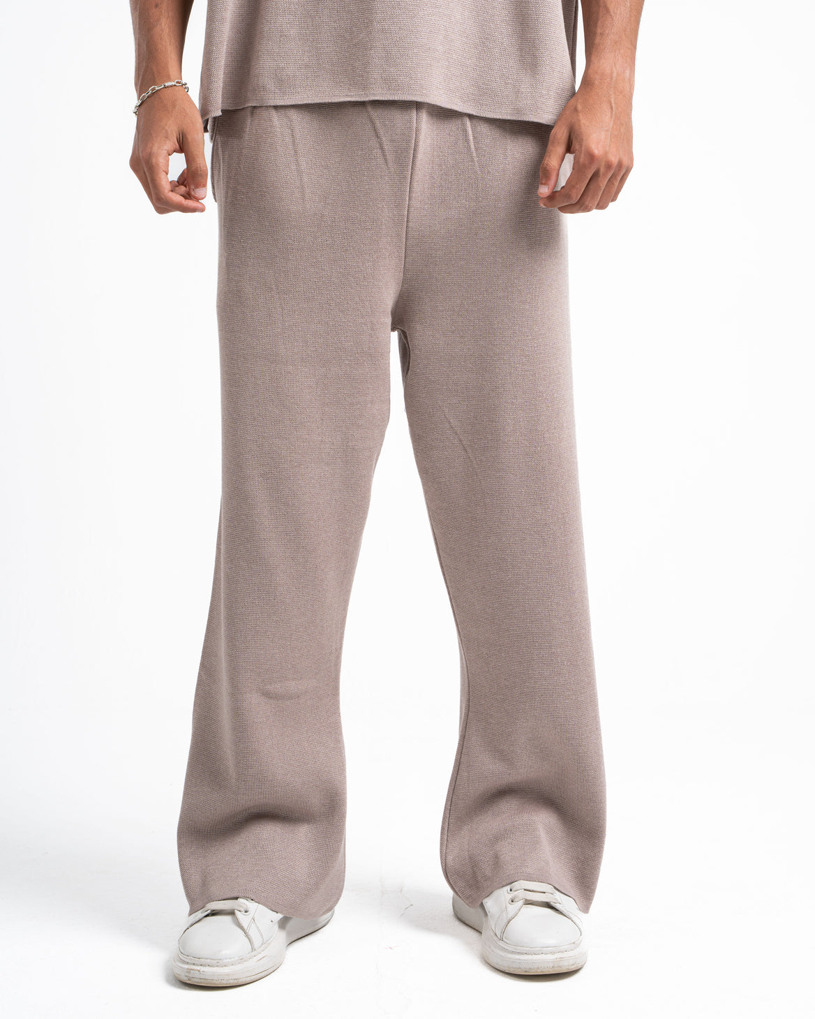 Beige Knit Pants