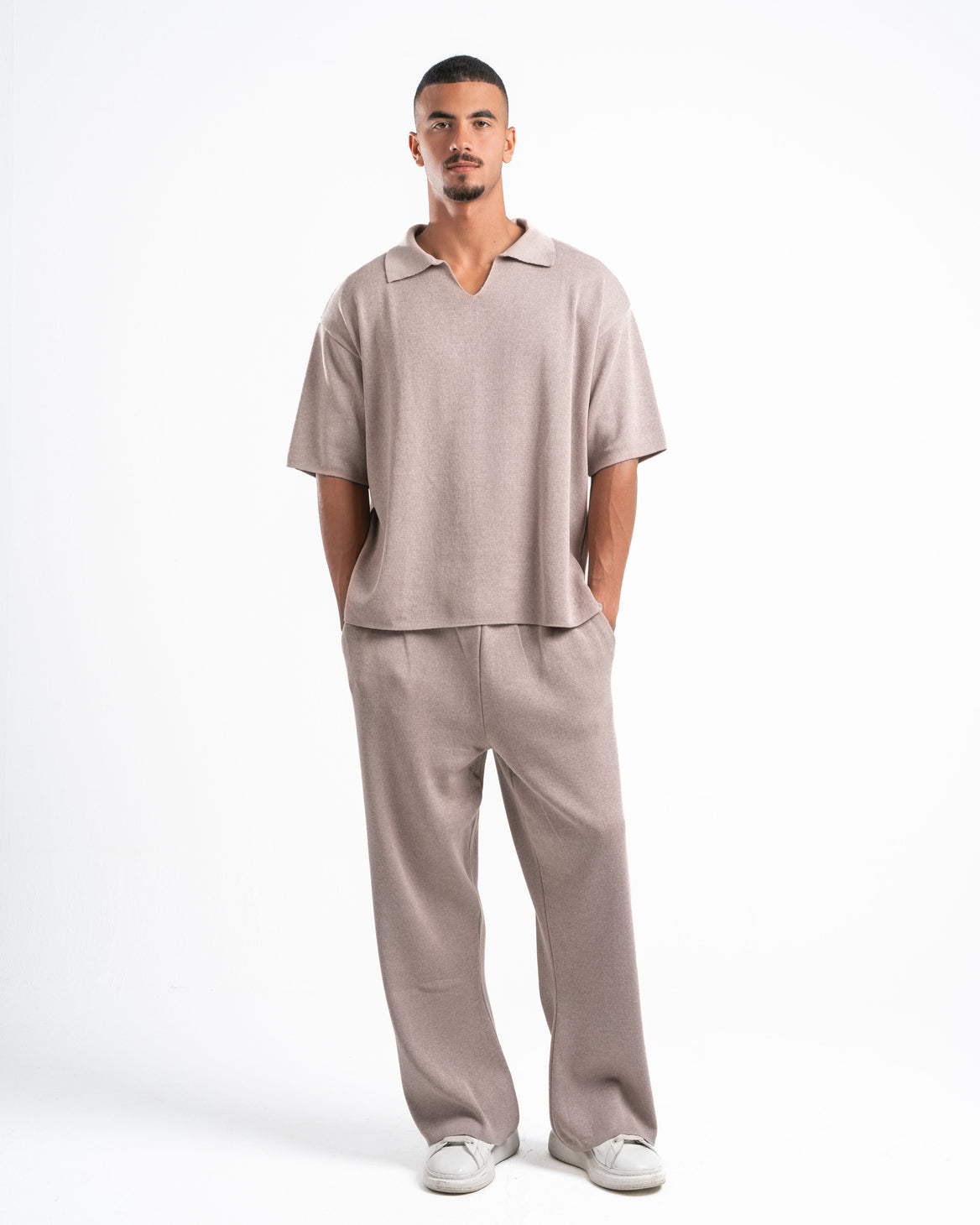 Beige Knit Pants