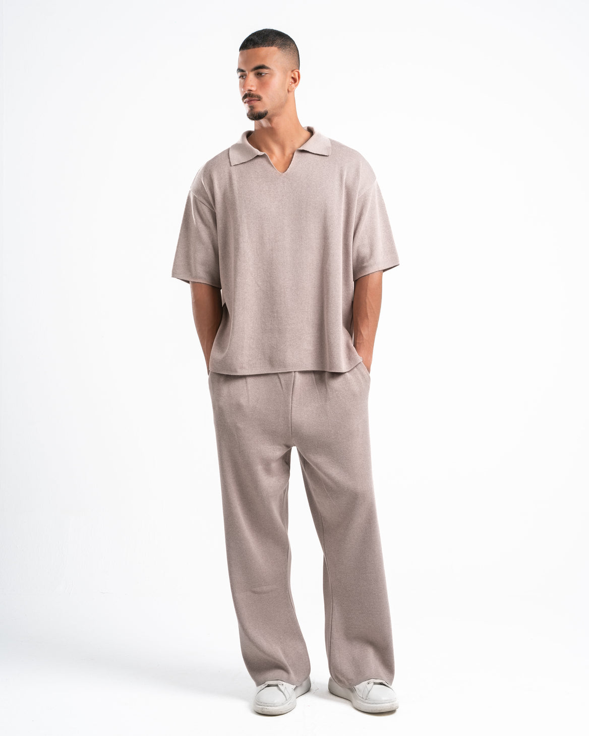 Beige Knit Pants