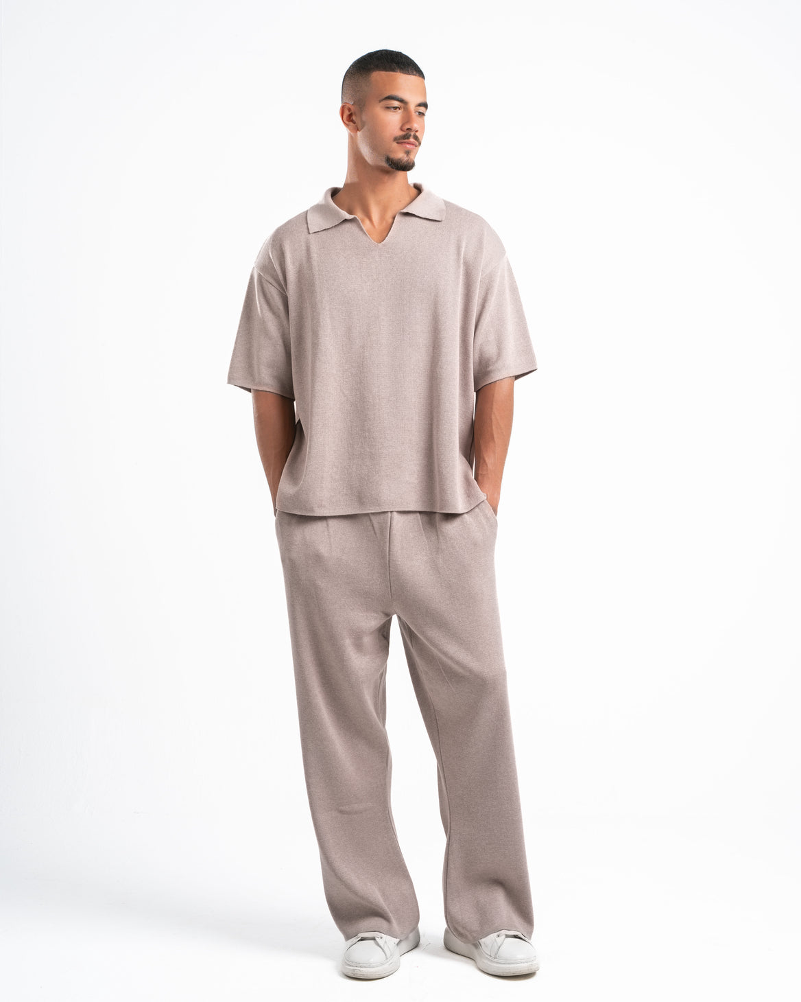 Beige Knit Pants