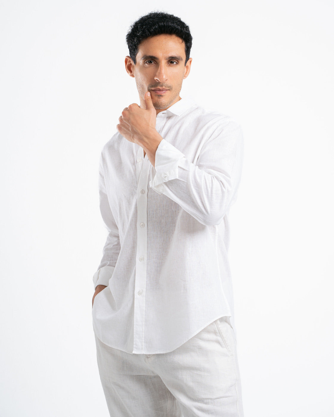 White Linen Shirt