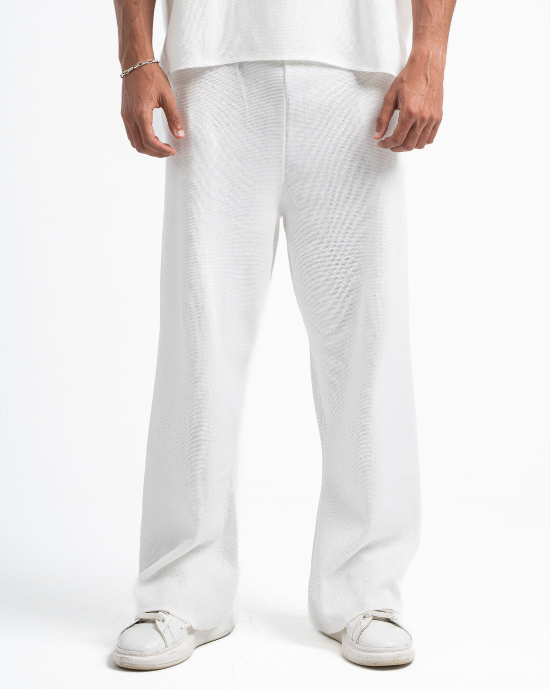 White Knit Pants