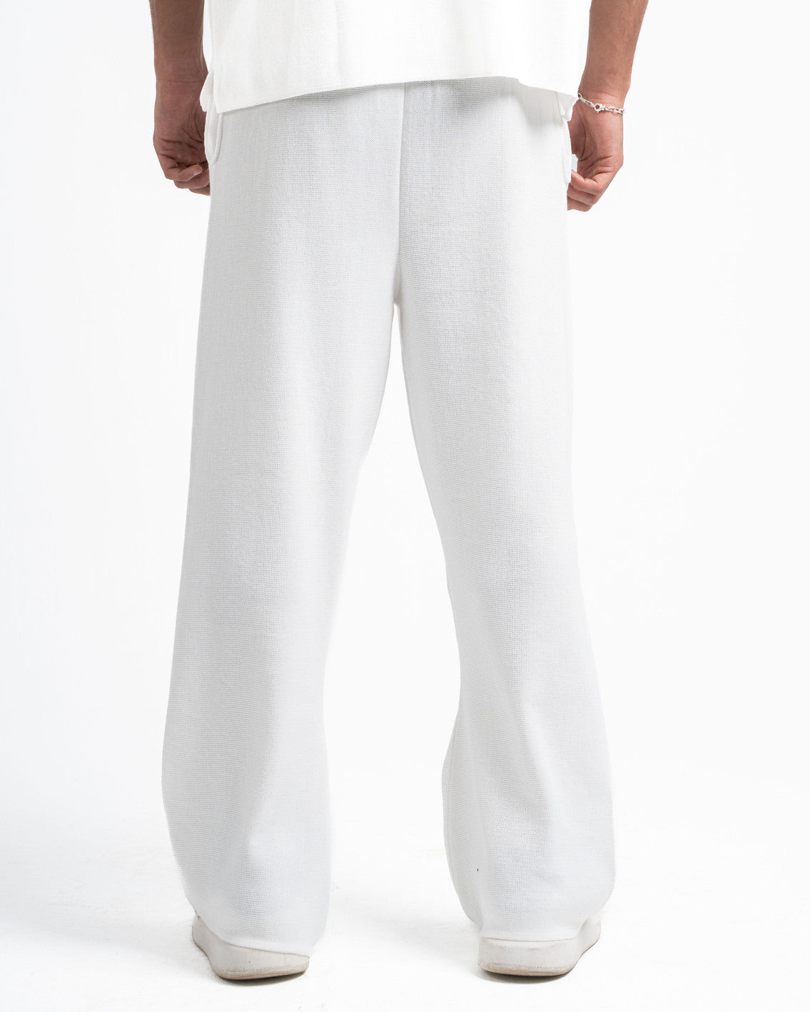 White Knit Pants