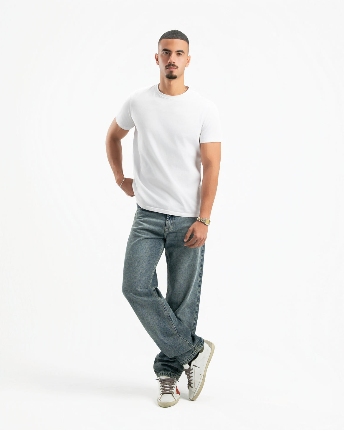Dirty Wash Men Straight Jeans