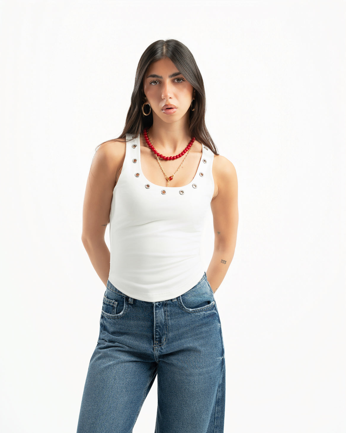 Mid Blue Women Straight Jeans