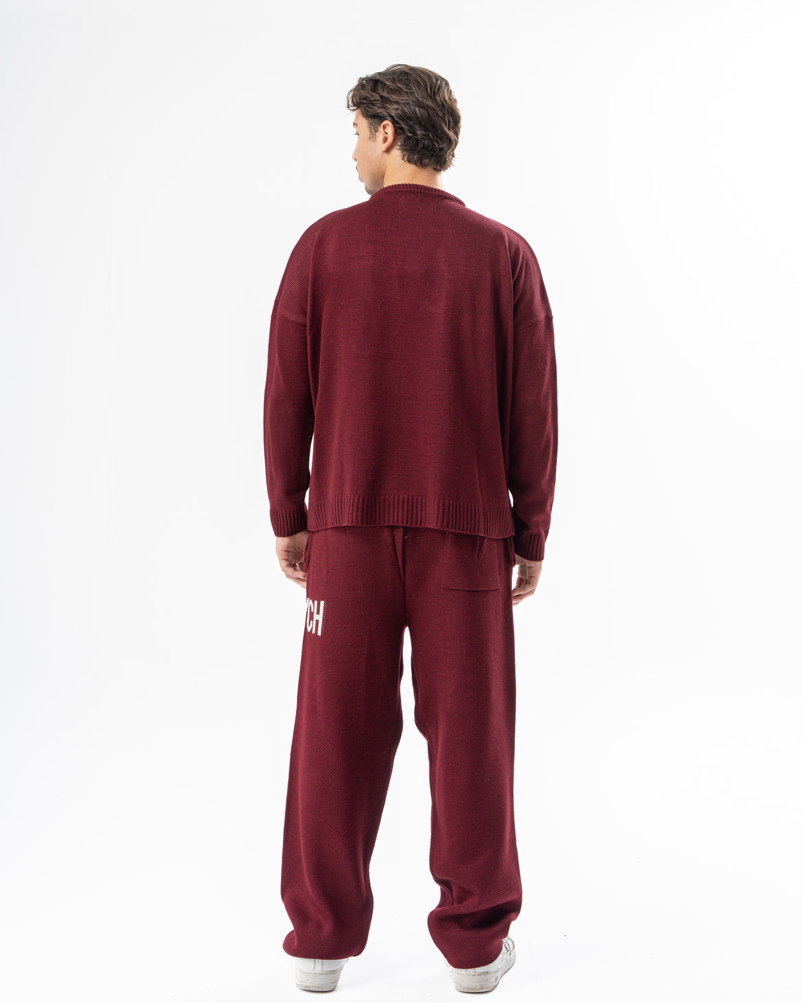PSYCH BURGUNDY KNITTED PANTS