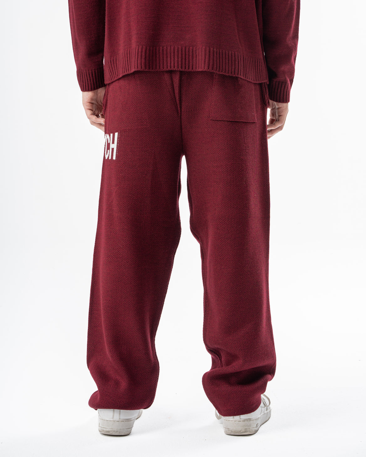 PSYCH BURGUNDY KNITTED PANTS