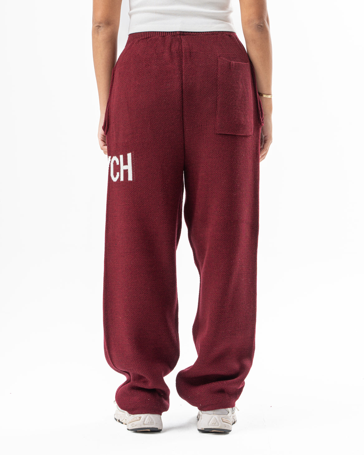 PSYCH BURGUNDY KNITTED PANTS