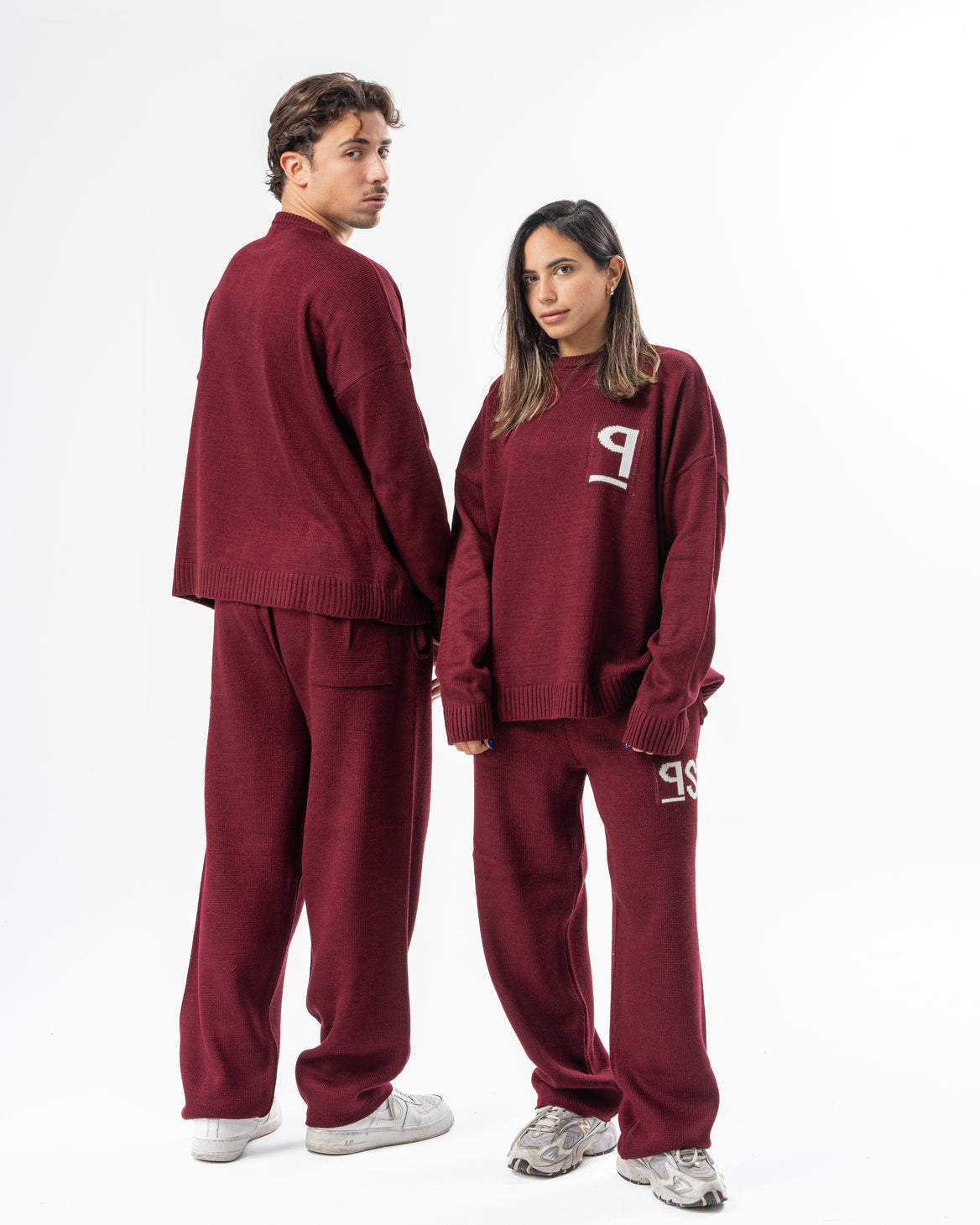 PSYCH BURGUNDY KNITTED PANTS