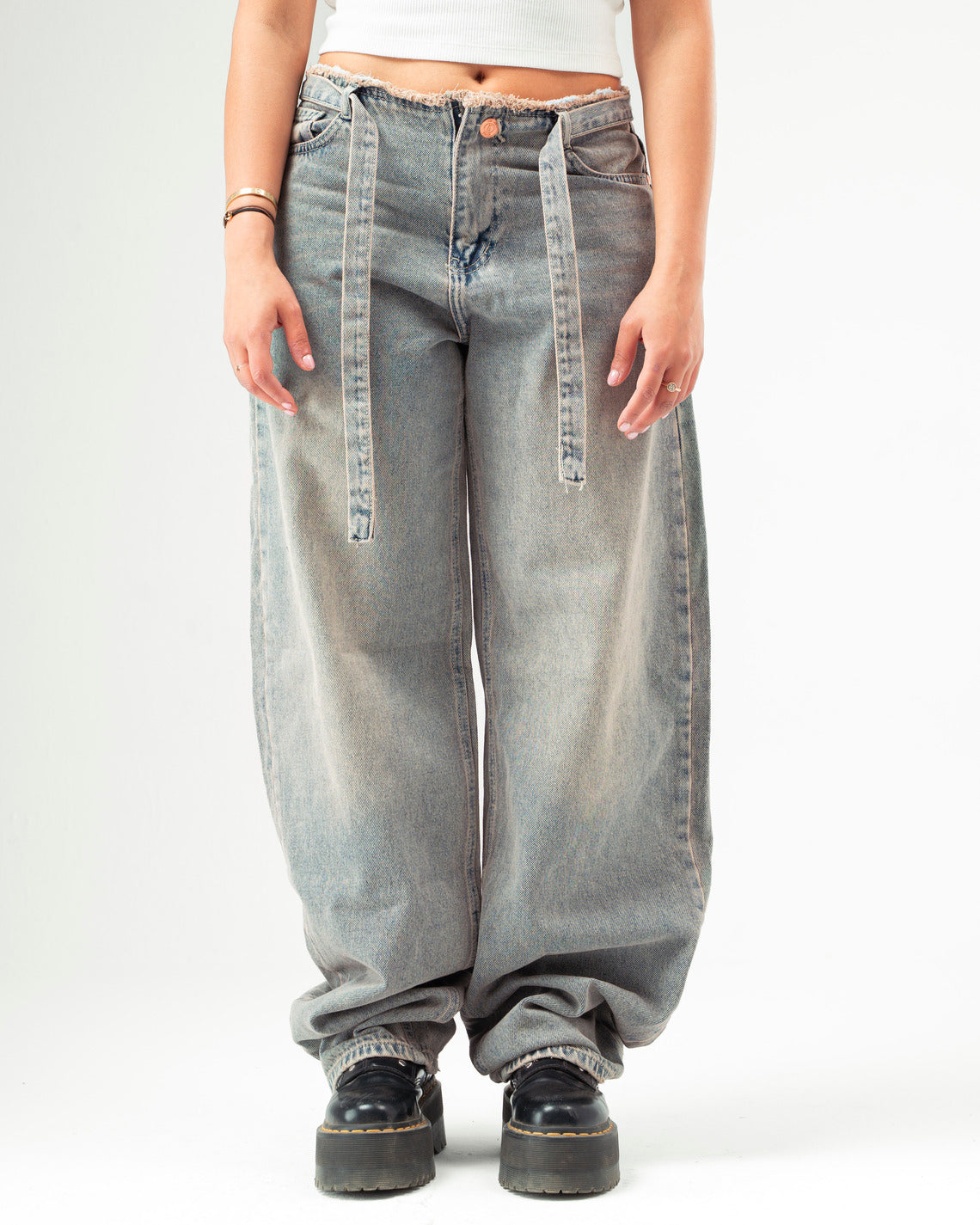 No Waist Jeans in Copper Wash