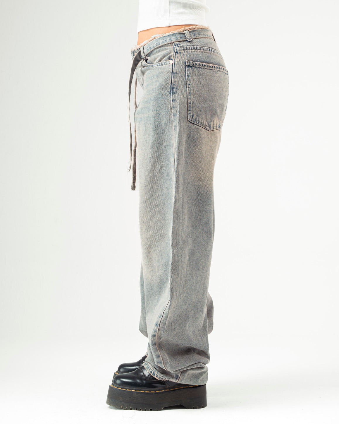 No Waist Jeans in Copper Wash