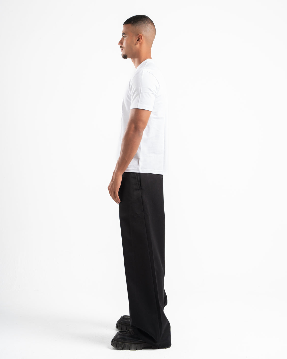 Black Wide Leg Pleated Pants
