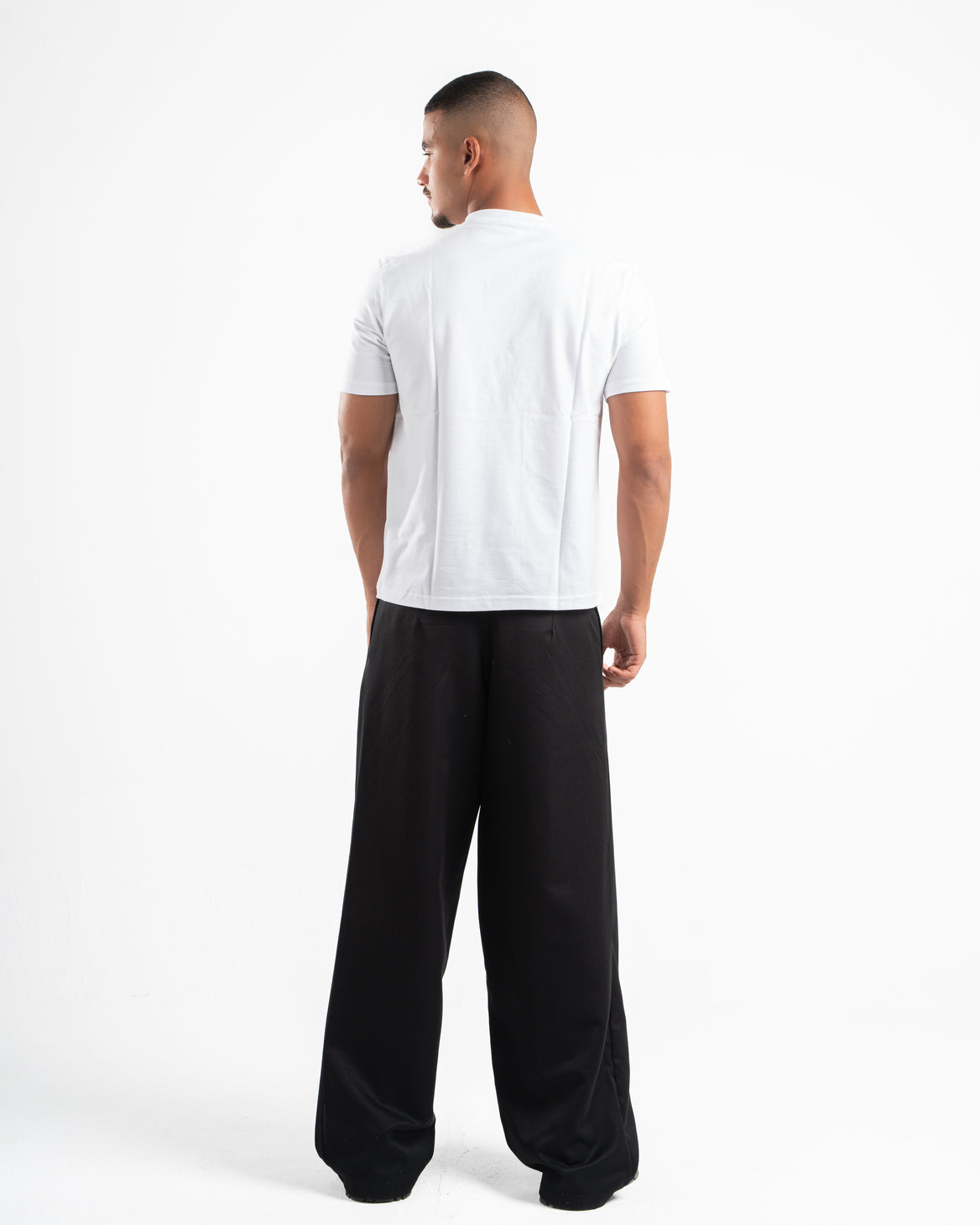 Black Wide Leg Pleated Pants