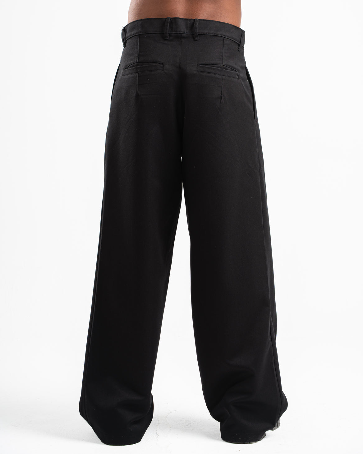 Black Wide Leg Pleated Pants