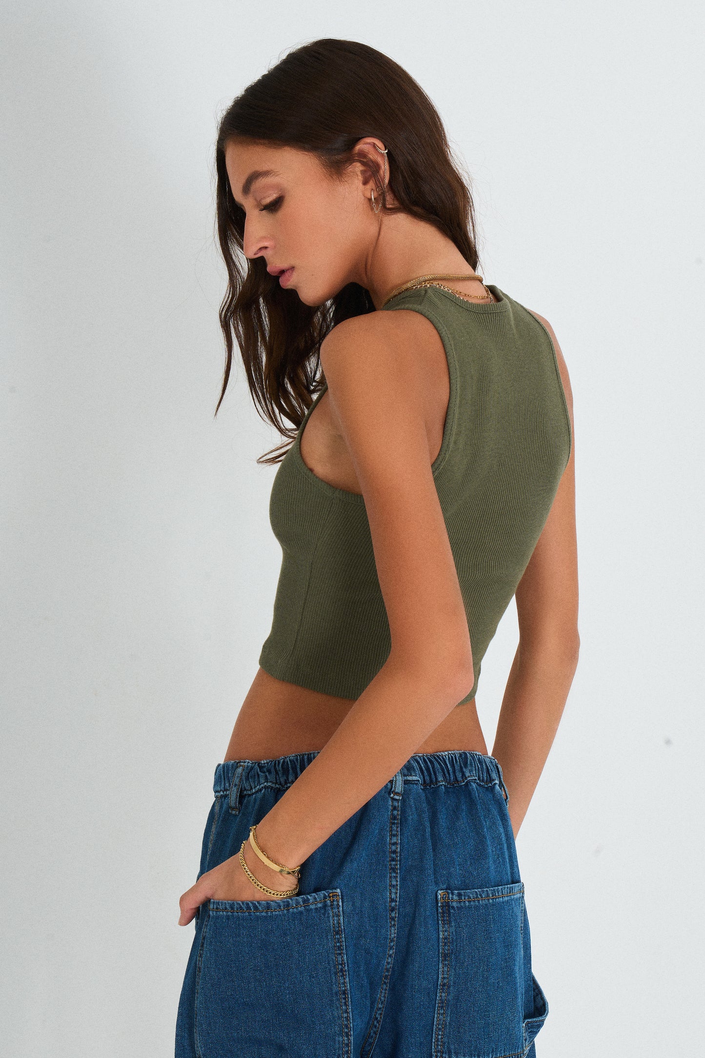 Olive Basic Top