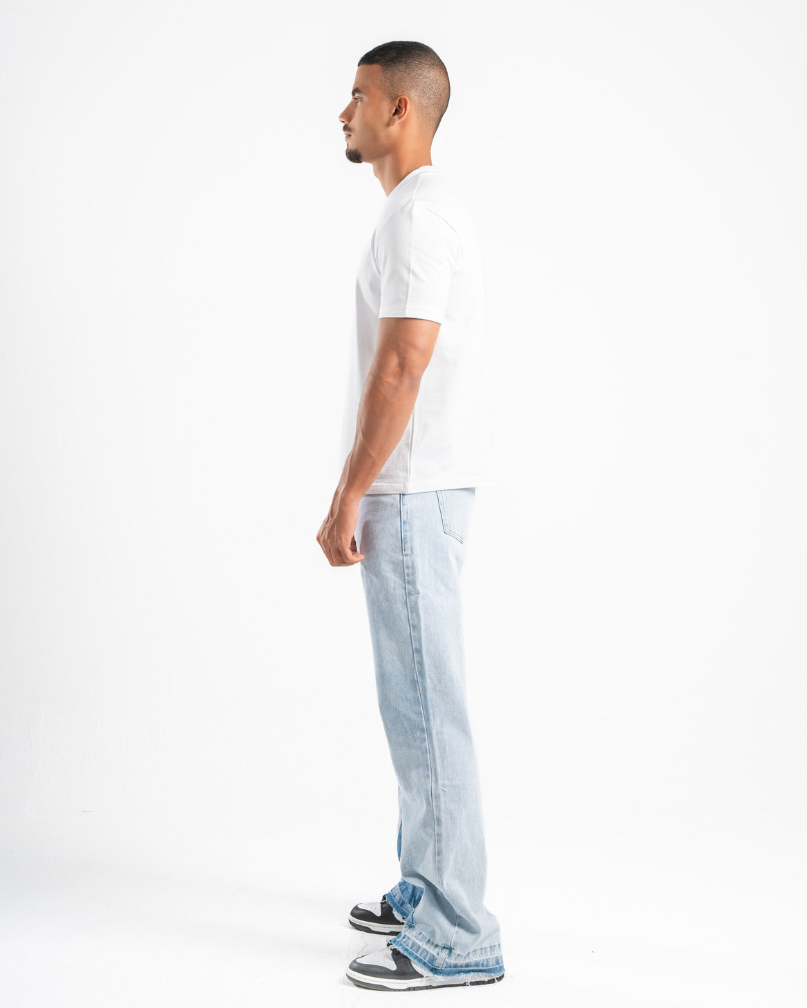 Ice Blue Flare Fit Jeans