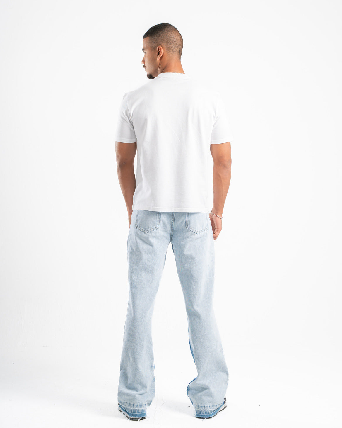 Ice Blue Flare Fit Jeans