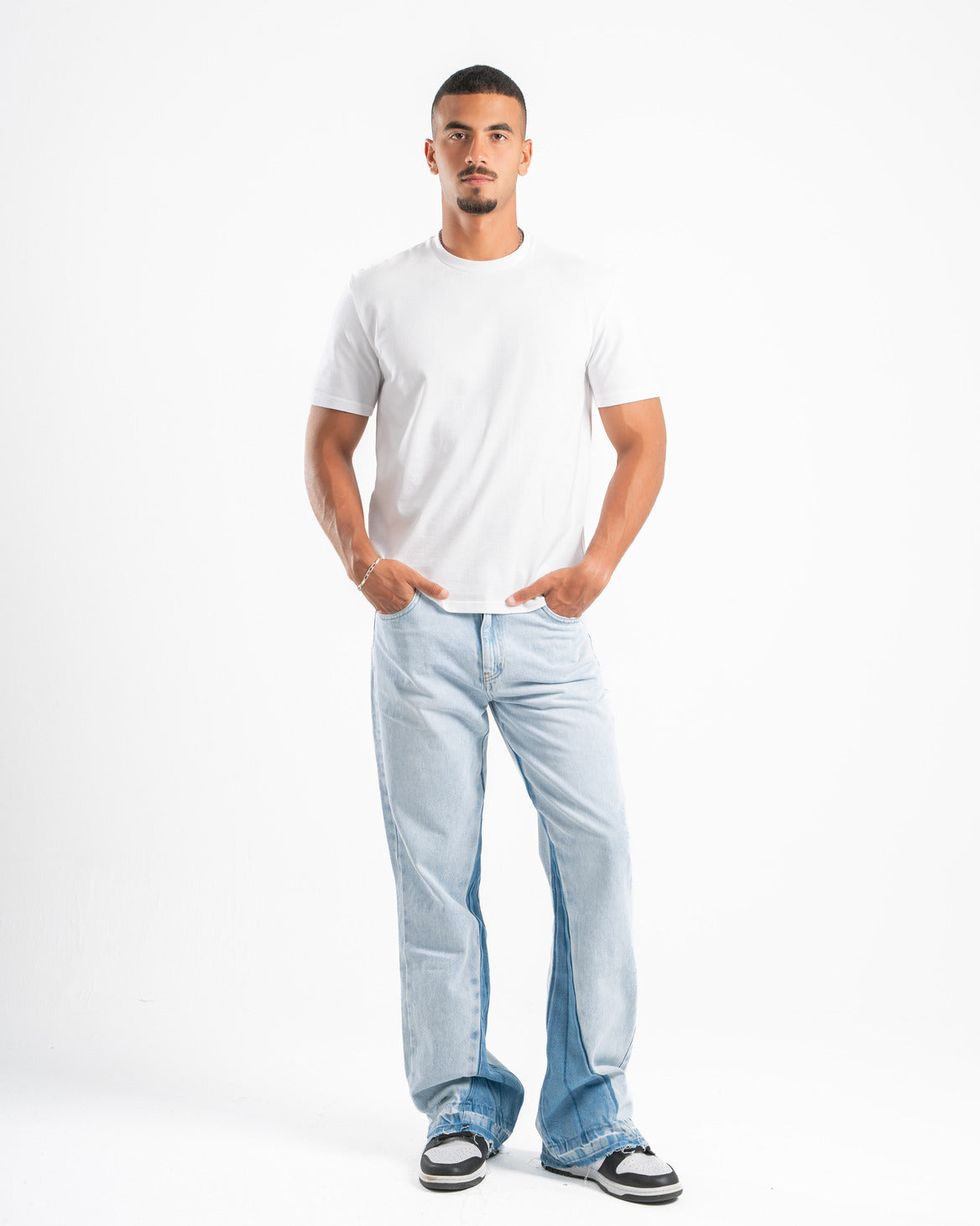 Ice Blue Flare Fit Jeans
