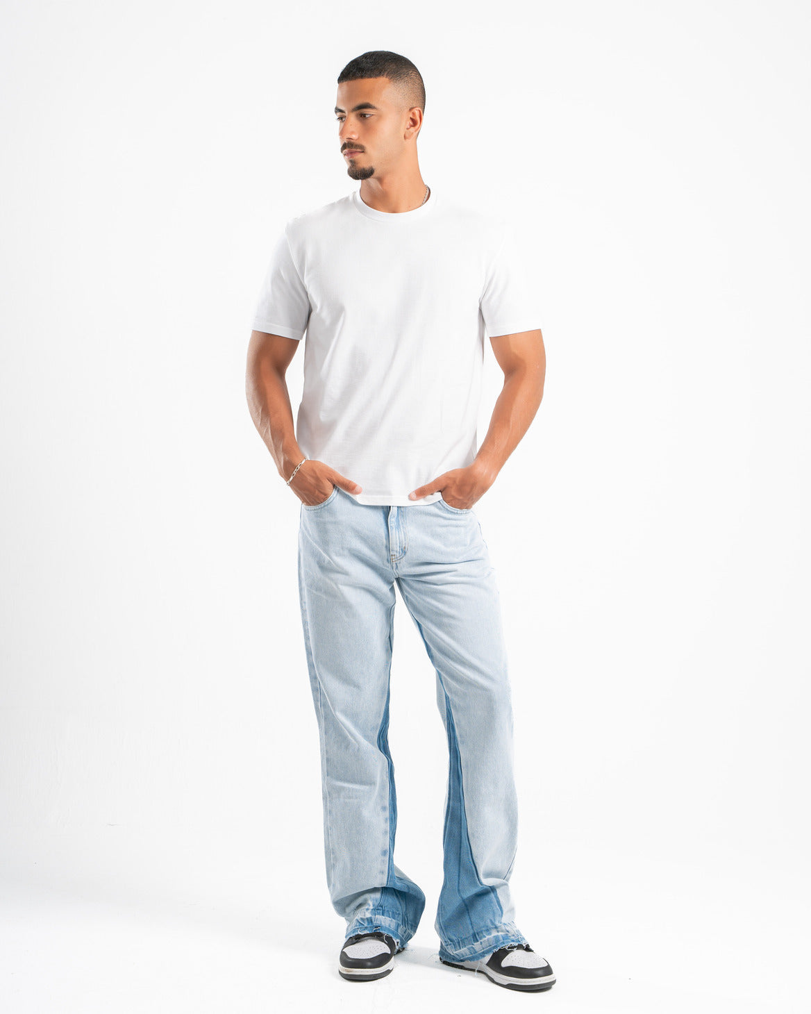 Ice Blue Flare Fit Jeans