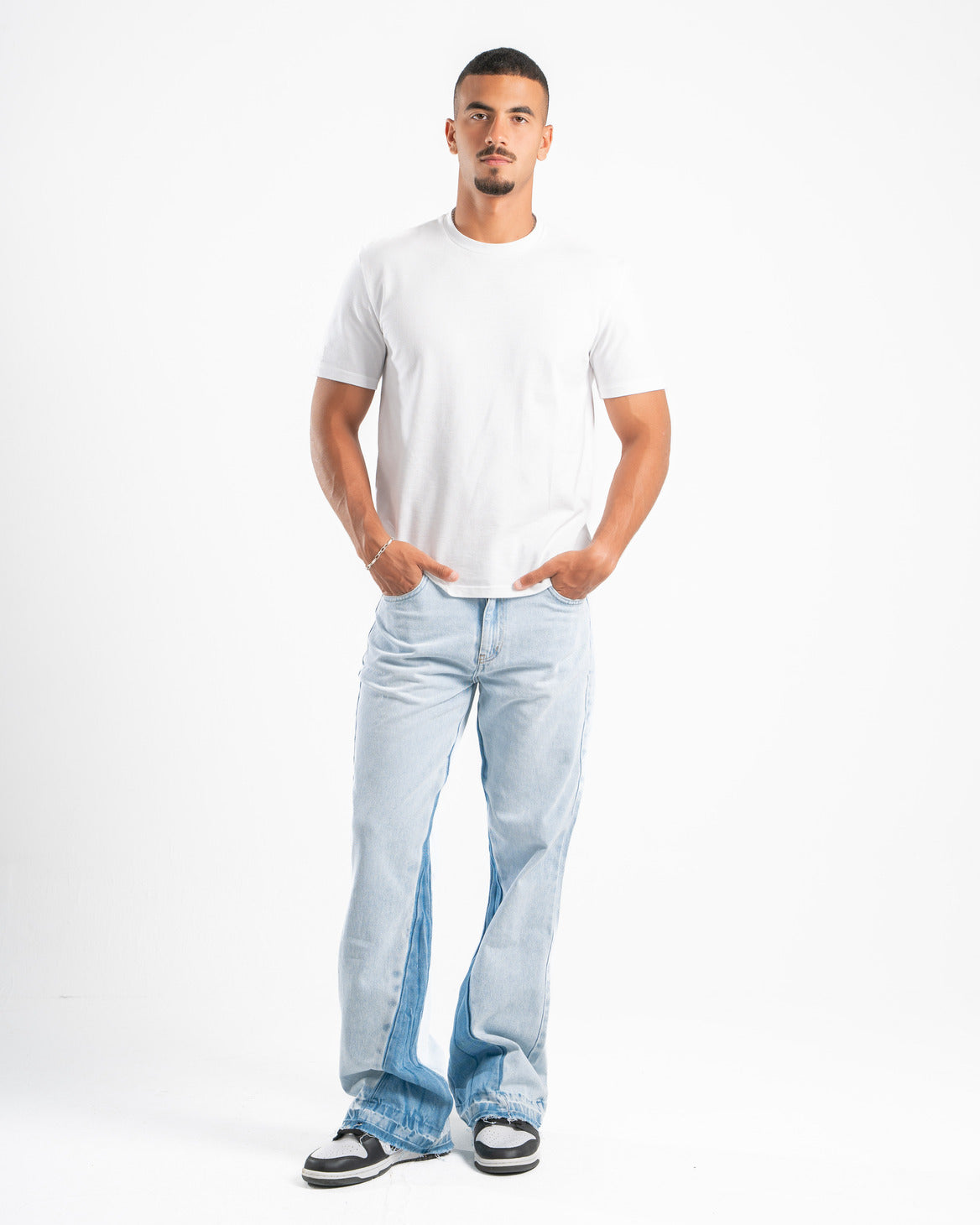 Ice Blue Flare Fit Jeans