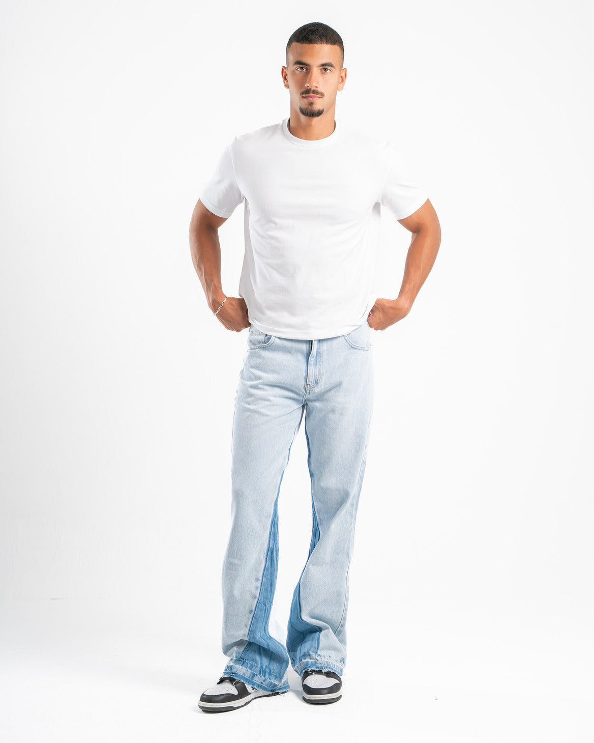 Ice Blue Flare Fit Jeans
