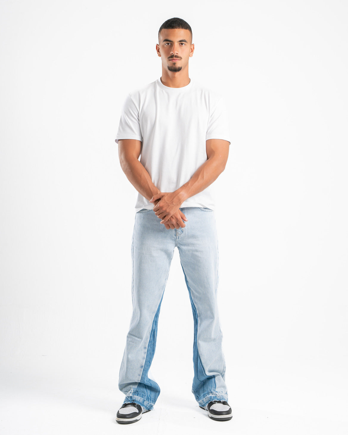 Ice Blue Flare Fit Jeans