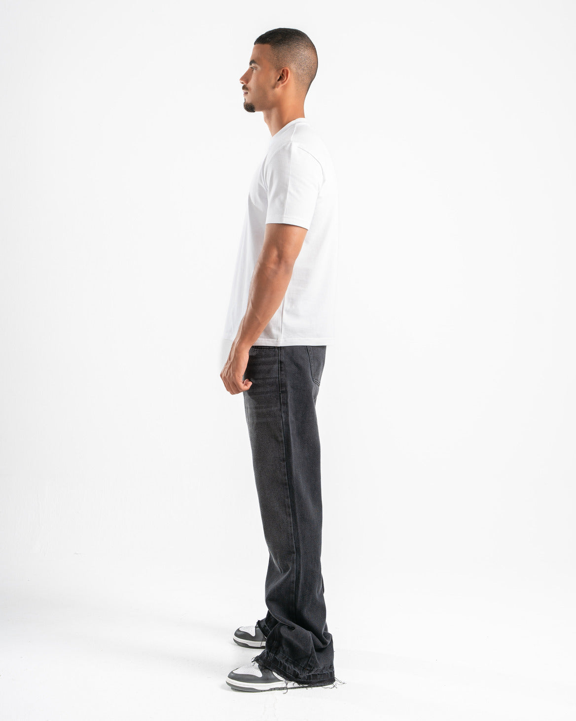 Faded Black Flare Fit Jeans