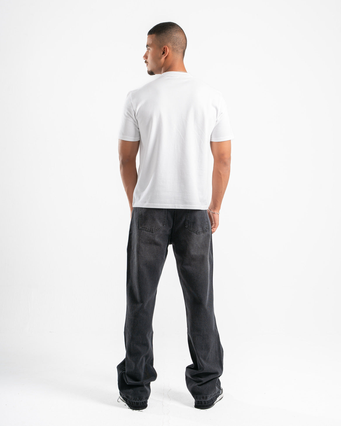 Faded Black Flare Fit Jeans