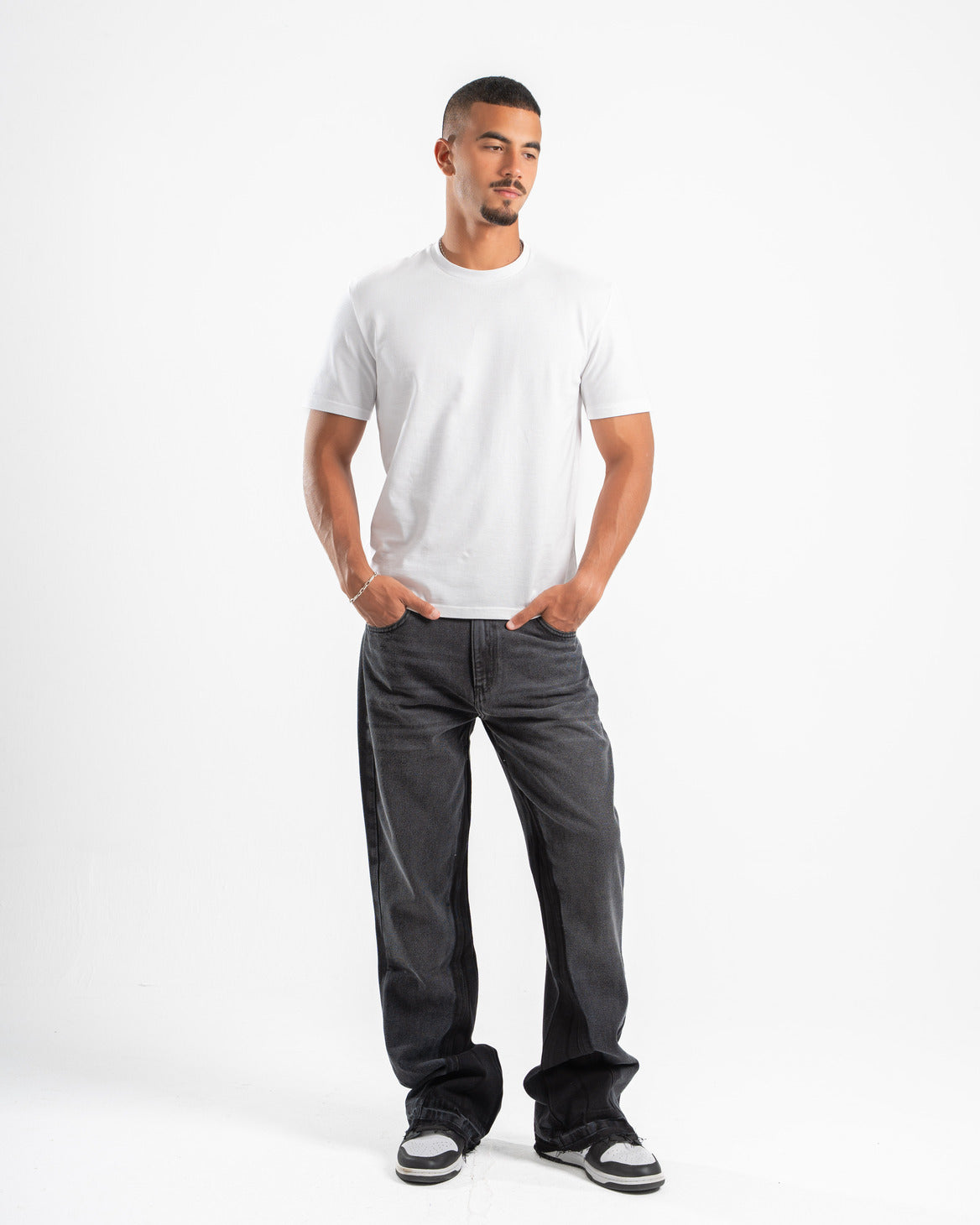 Faded Black Flare Fit Jeans
