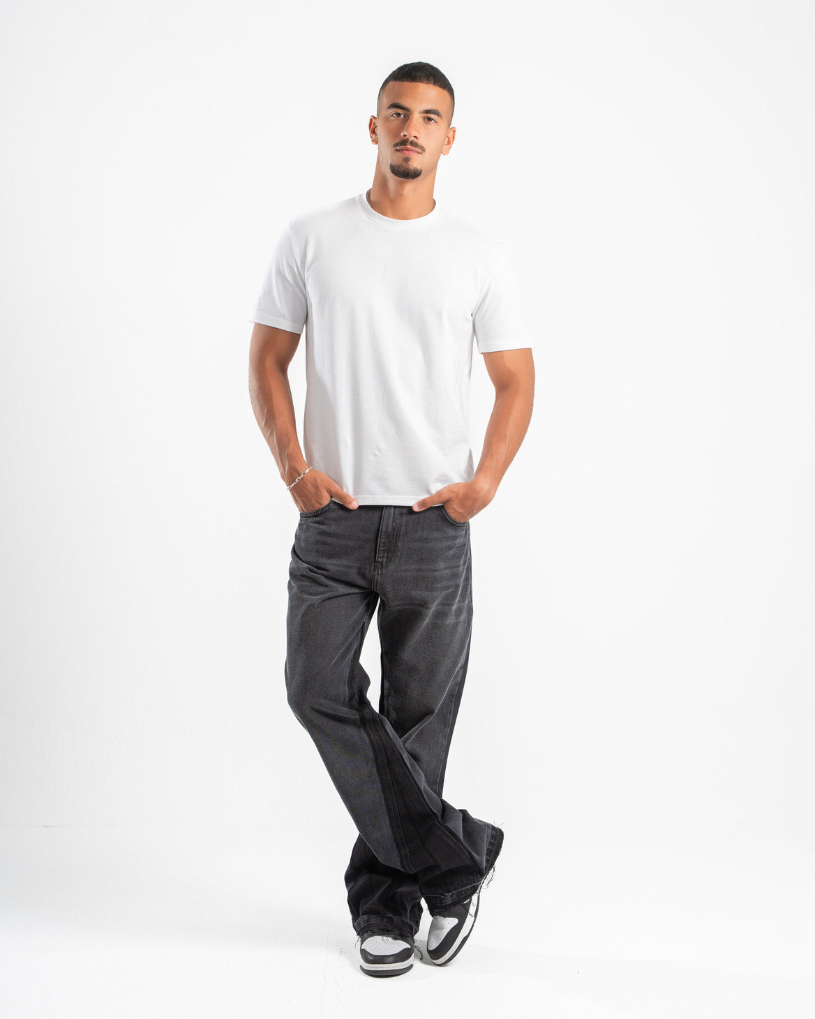 Faded Black Flare Fit Jeans