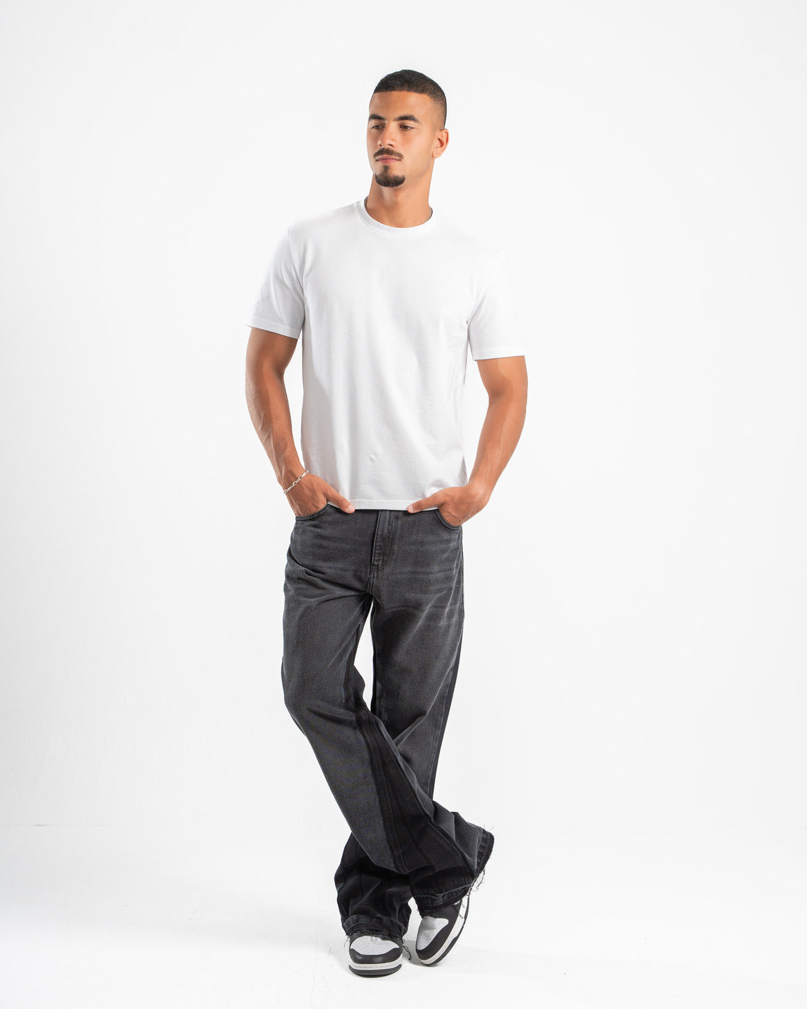Faded Black Flare Fit Jeans
