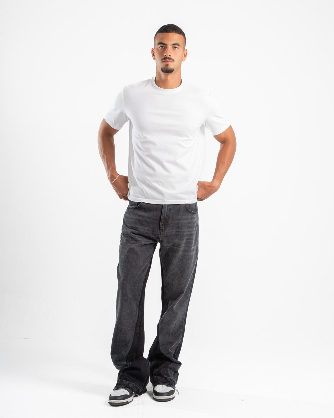 Faded Black Flare Fit Jeans